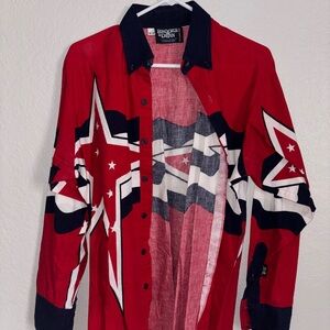 Vintage Red Star Brooks & Dunn button up